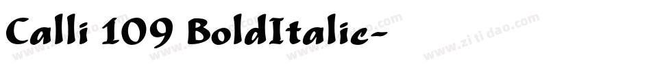Calli 109 BoldItalic字体转换